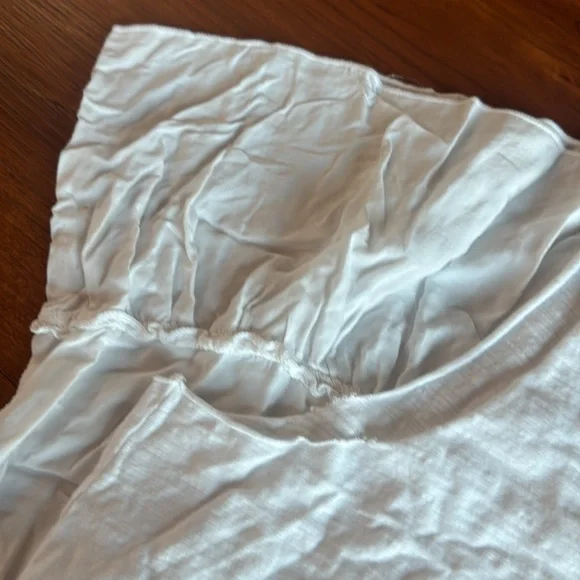 Anthropologie t.la babydoll tiered tunic T-shirt in white - Picture 4 of 5